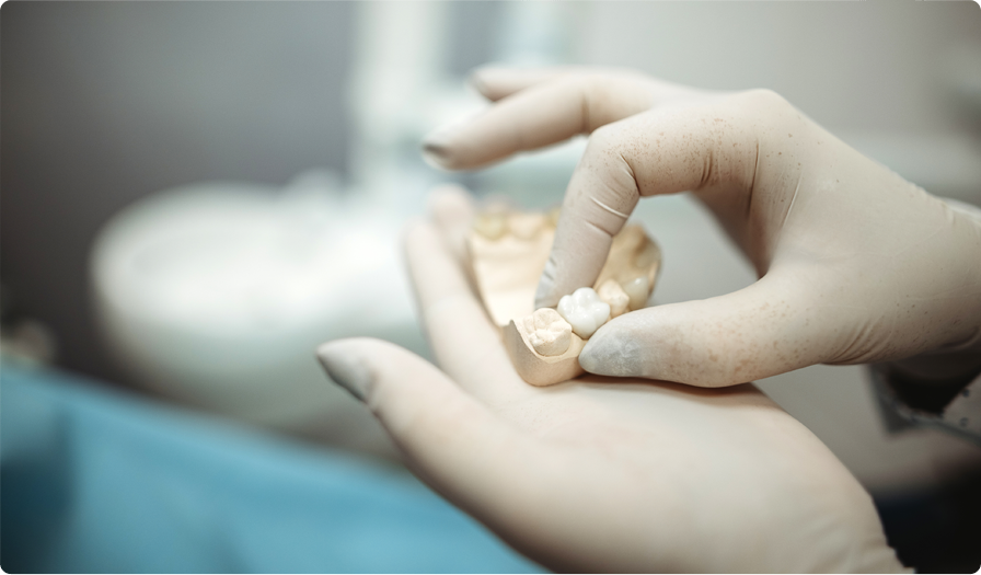 dentist examining patient